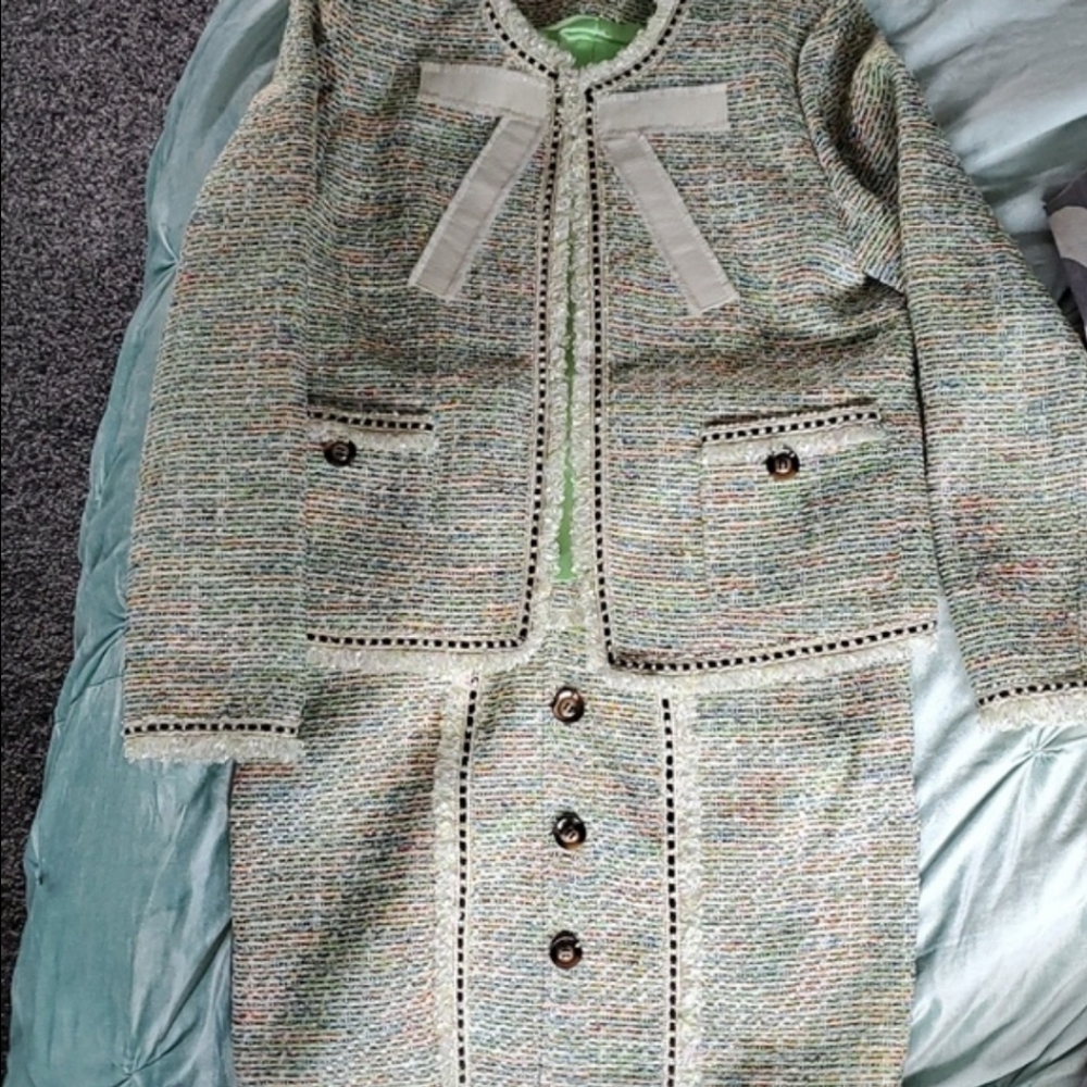 Suit - Multi Color With Gold Threading - image 1